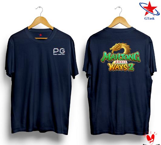 T-Shirt Mahjong Biru